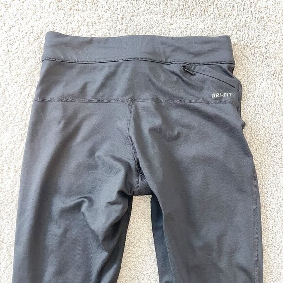 Nike‎ Dri-Fit Running Capri Pant Womens Sz XS Black Epic Lux Tight Running - Picture 7 of 11